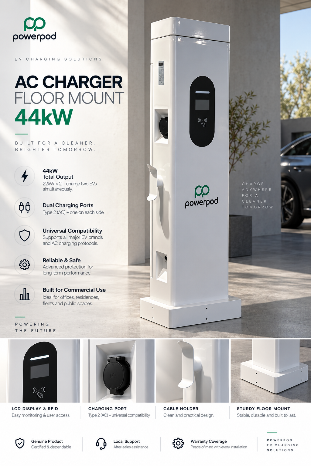 44kw AC Charger - Floor Mount